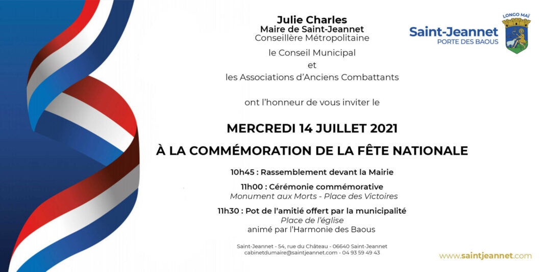 Invitation 14 Juillet Saint Jeannet