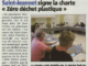 Article Nice-Matin – Saint-Jeannet signe la charte « Zéro déchet plastique »