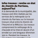 Presse – Nice-Matin : Remise en état du chemin du Parriaou