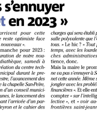 Presse : Nice-Matin 16/01/2023