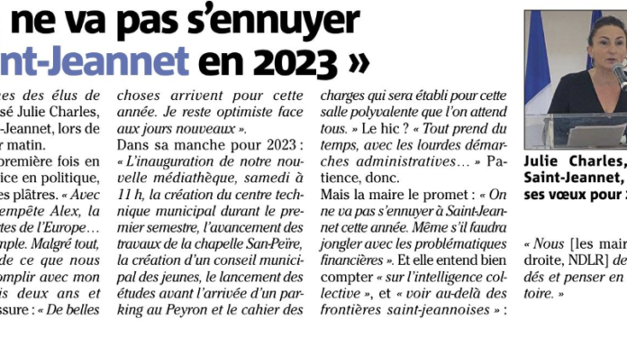 Presse : Nice-Matin 16/01/2023