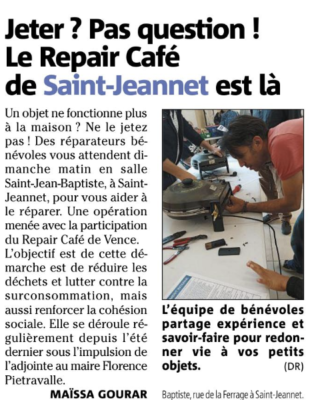 Presse : Nice-Matin 21/01/2023