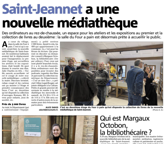 Presse : Nice-Matin 23/01/2023