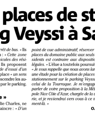 Presse : Nice-Matin 14/11/2023