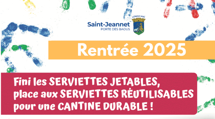 À LA CANTINE J’APPORTE MA SERVIETTE EN TISSU !