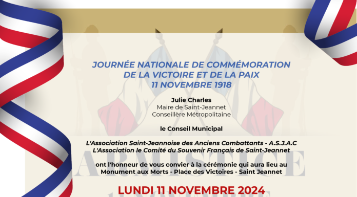 JOURNÉE NATIONALE DE COMMÉMORATION DE LA VICTOIRE ET DE LA PAIX 11 NOVEMBRE 1918