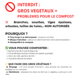 🚫 Composteurs collectifs : interdiction des gros végétaux 🚫