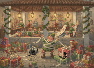 La fabrique du père Noël au lavoir