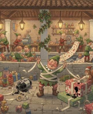 La fabrique du père Noël au lavoir