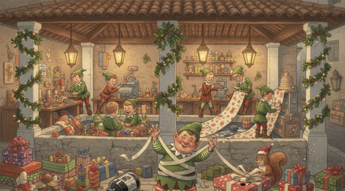 La fabrique du père Noël au lavoir