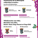 MODIFICATIONS DES COLLECTES – FÊTES DE FIN D’ANNÉE
