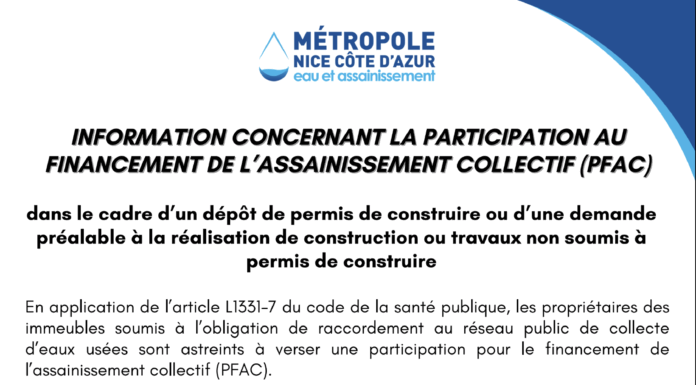 INFORMATION CONCERNANT LA PARTICIPATION AU FINANCEMENT DE L’ASSAINISSEMENT COLLECTIF (PFAC) I