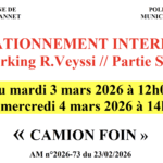 Stationnement interdit – Parking Veyssi