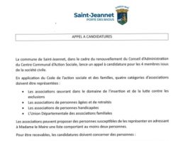Appel à candidature : CCAS