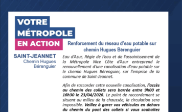 Travaux de raccordement au réseau d’eau potable du chemin des Collets