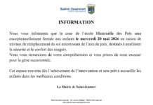 Fermeture cour de l’école Maternelle des Prés