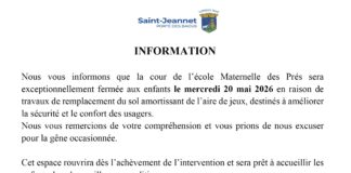 Fermeture cour de l’école Maternelle des Prés
