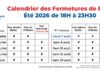 Fermeture de rues été 2026