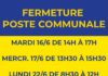 Fermeture La poste communale