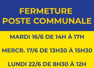 Fermeture La poste communale