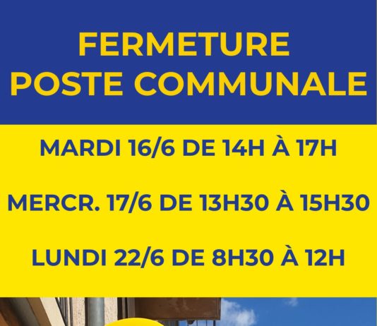 Fermeture La poste communale