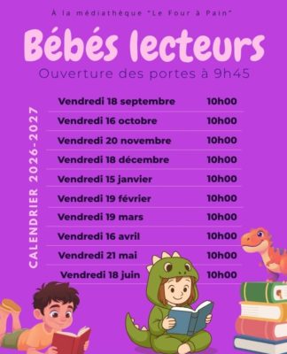 Bébés lecteurs : le nouveau calendrier est arrivé !